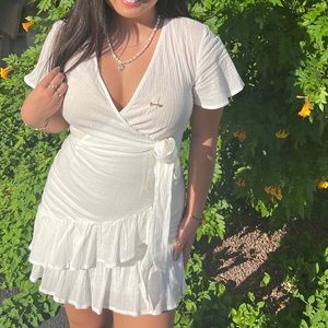 Princess Polly White Crossover Dress size 4